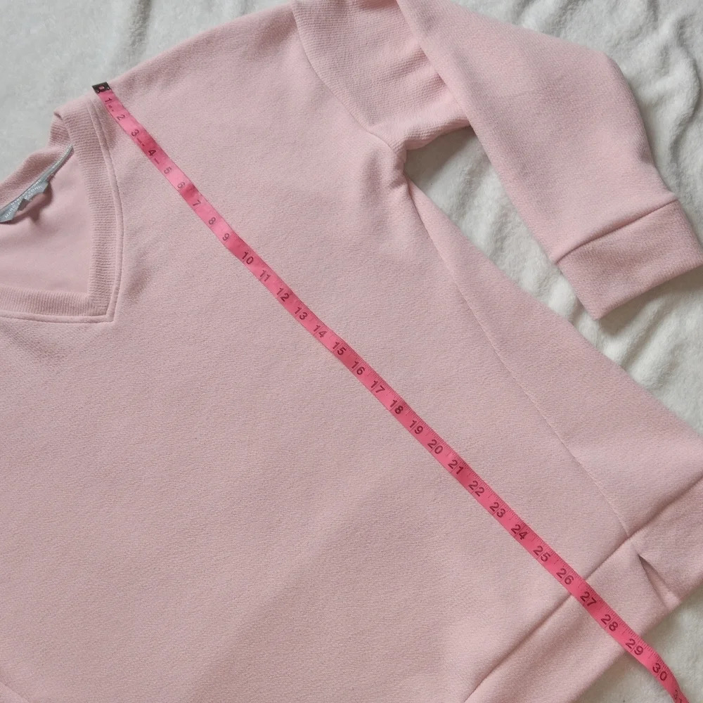Marc NY by Andrew Marc Pink Longsleeve Ribbed V-neck Pullover Sweater size XXL - Picture 8 of 8